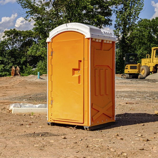 what is the maximum capacity for a single portable restroom in Garden Farms CA